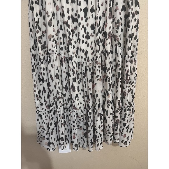 Hayden Los Angeles Leopard Animal Print Dress Ruffle SZ 3X Tiered‎ Maxi Midi - Picture 6 of 9
